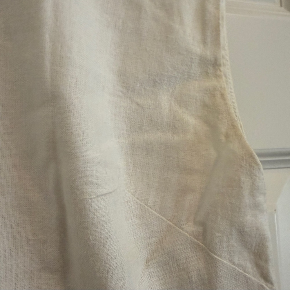 Abercrombie & Fitch White Sleeveless Linen Top - Picture 2 of 6